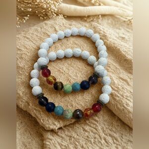 🤍 Pure Aura Harmony Bracelet — Blessed Vibe Strings